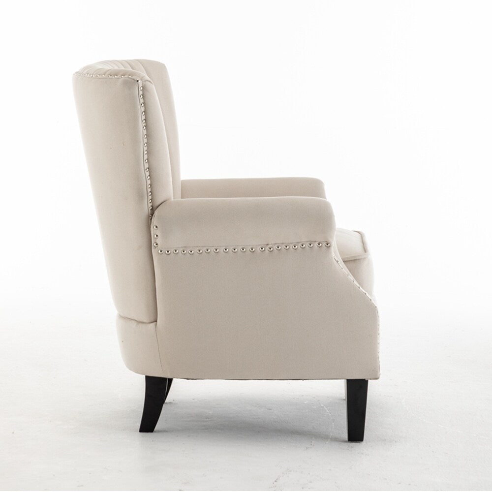 Living Room Tufted Wingback Chair Accent Chair