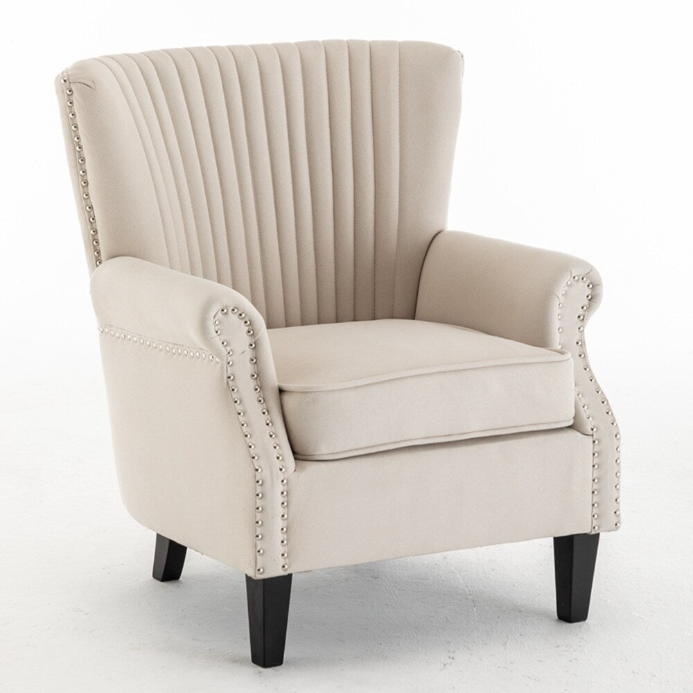 Living Room Tufted Wingback Chair Accent Chair