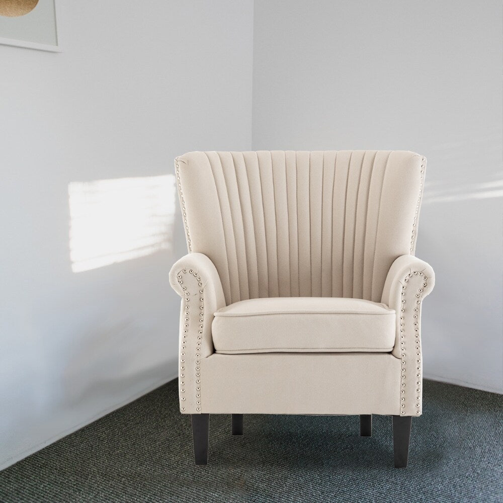 Living Room Tufted Wingback Chair Accent Chair