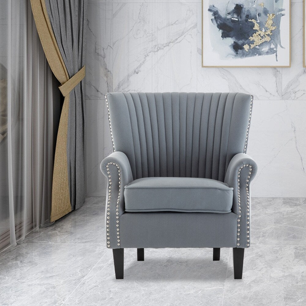 Living Room Tufted Wingback Chair Accent Chair