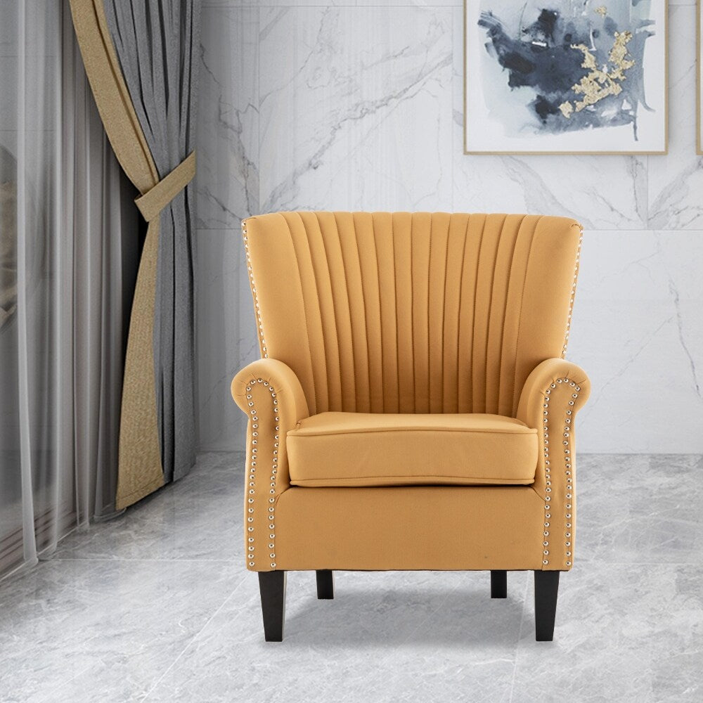 Living Room Tufted Wingback Chair Accent Chair