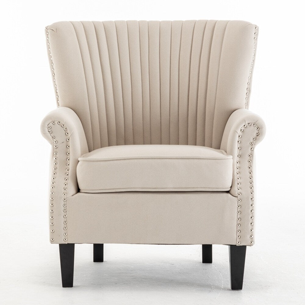 Living Room Tufted Wingback Chair Accent Chair