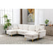 Living Room U-shape Sectional Sleeper Sofa with Chaise and Ottoman, Recliner Sofa with Removable Cushions and Pillows