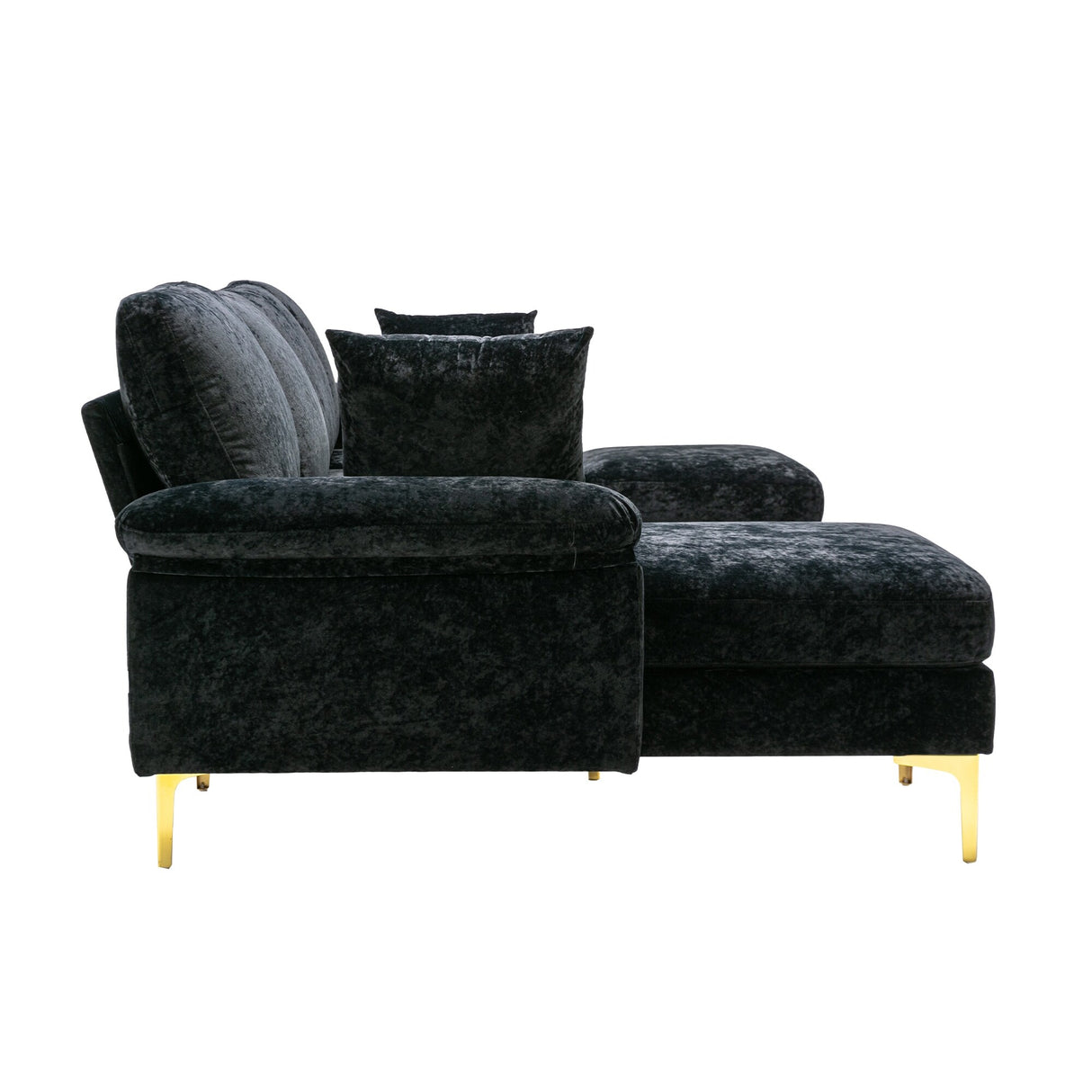 Living Room U-shape Sectional Sleeper Sofa with Chaise and Ottoman, Recliner Sofa with Removable Cushions and Pillows