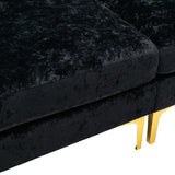 Living Room U-shape Sectional Sleeper Sofa with Chaise and Ottoman, Recliner Sofa with Removable Cushions and Pillows