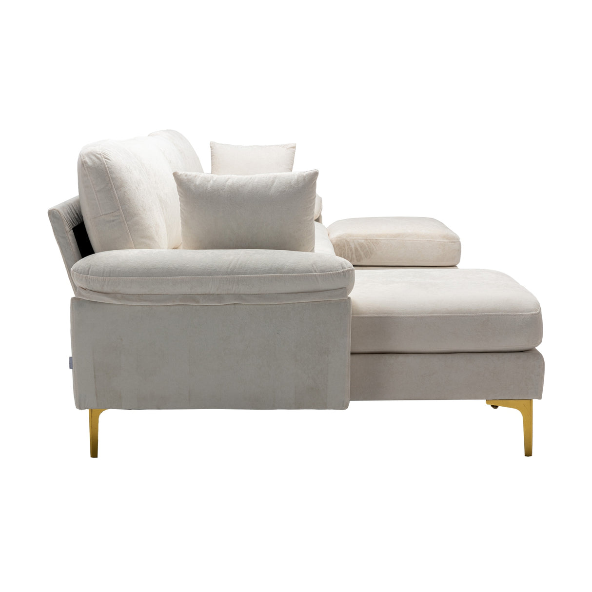 Living Room U-shape Sectional Sleeper Sofa with Chaise and Ottoman, Recliner Sofa with Removable Cushions and Pillows