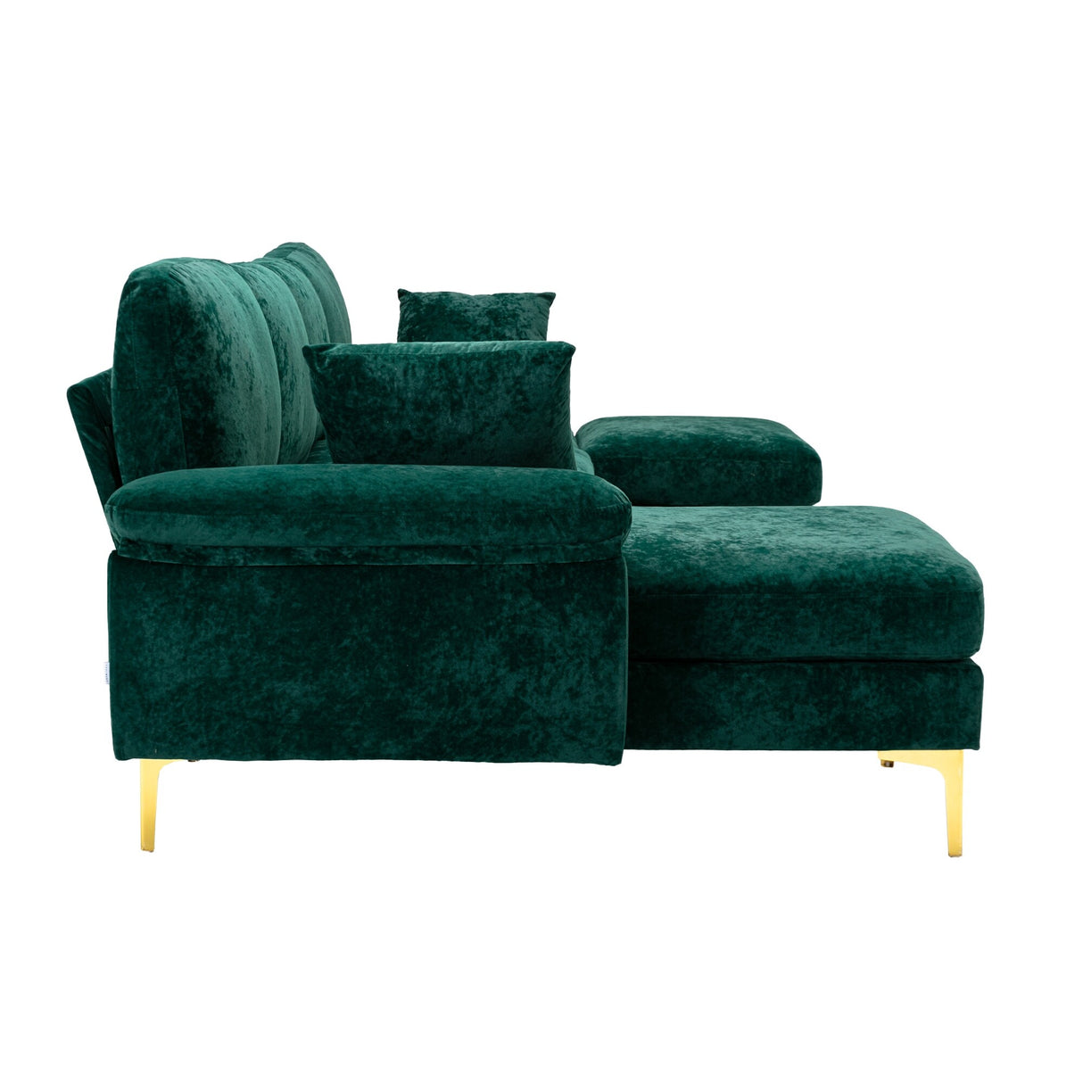 Living Room U-shape Sectional Sleeper Sofa with Chaise and Ottoman, Recliner Sofa with Removable Cushions and Pillows