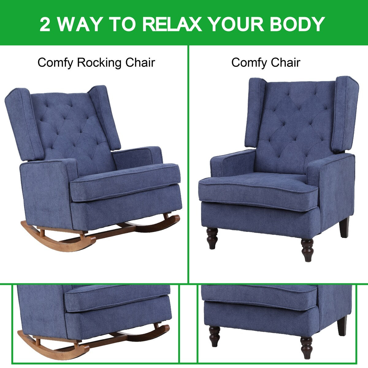 Living room Comfortable rocking chair accent chair