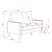Livingroom Loveseat Fabric Upholstered 2 Seater Sofa w/ Wood Legs