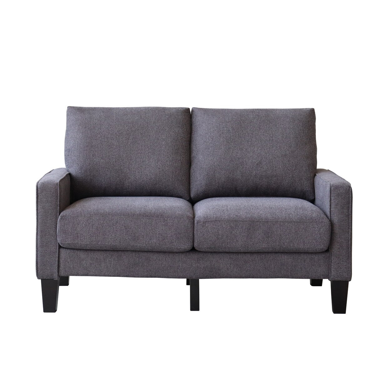 Livingroom Loveseat Fabric Upholstered 2 Seater Sofa w/ Wood Legs