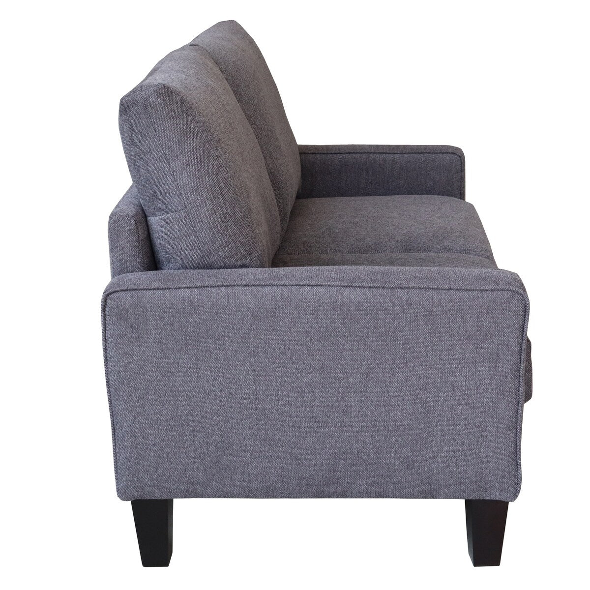 Livingroom Loveseat Fabric Upholstered 2 Seater Sofa w/ Wood Legs