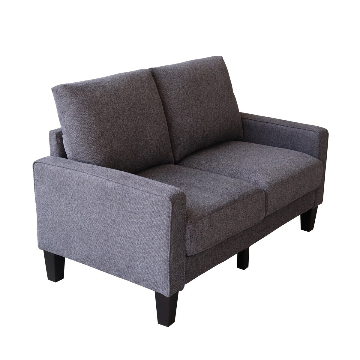 Livingroom Loveseat Fabric Upholstered 2 Seater Sofa w/ Wood Legs