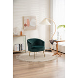 Livingroom Velvet Accent Chair with Adjustable Feet Screws Tub Chair Modern Wooden Frame Arm Chair with Metal Legs