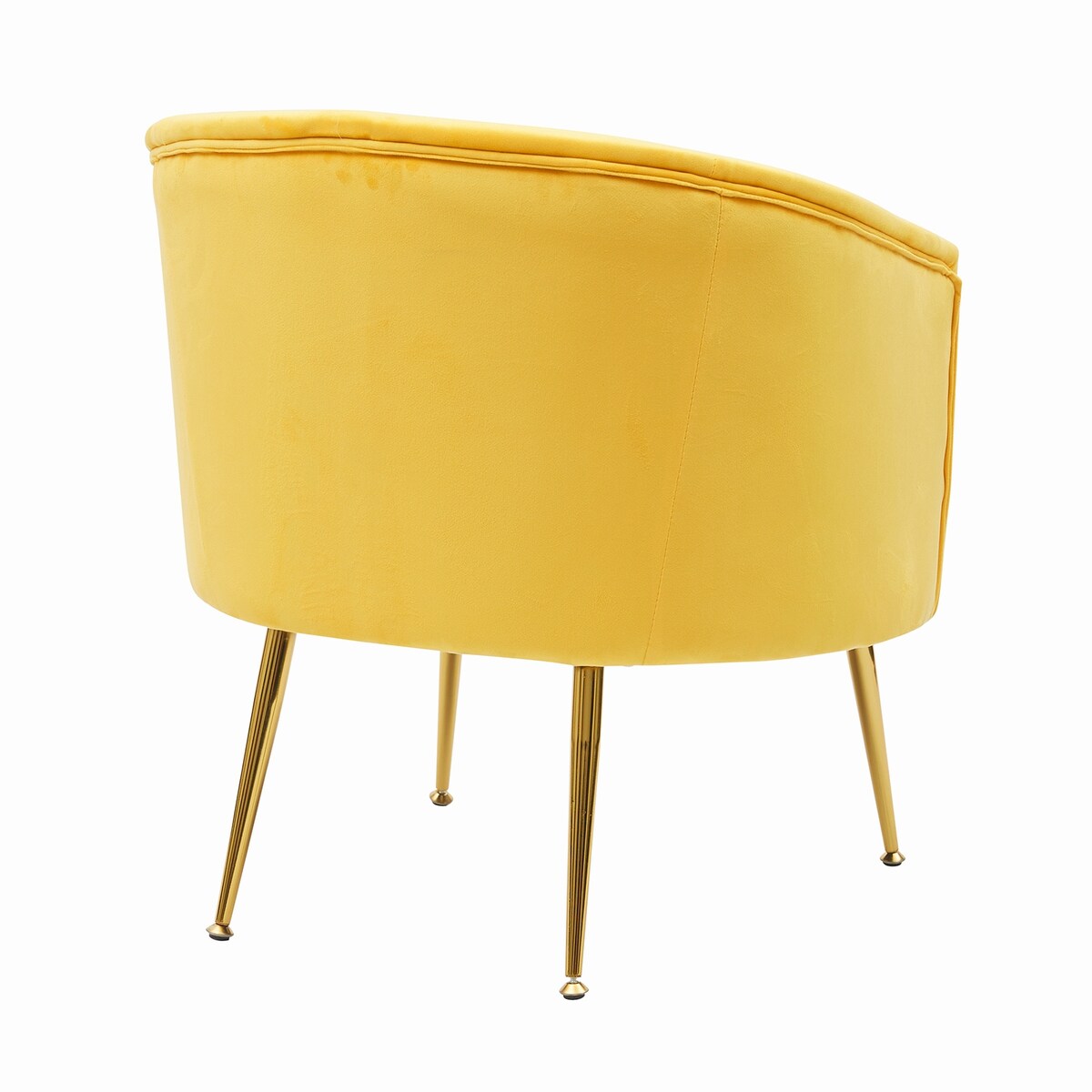 Livingroom Velvet Accent Chair with Adjustable Feet Screws Tub Chair Modern Wooden Frame Arm Chair with Metal Legs