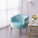 Livingroom Velvet Accent Chair with Adjustable Feet Screws Tub Chair Modern Wooden Frame Arm Chair with Metal Legs
