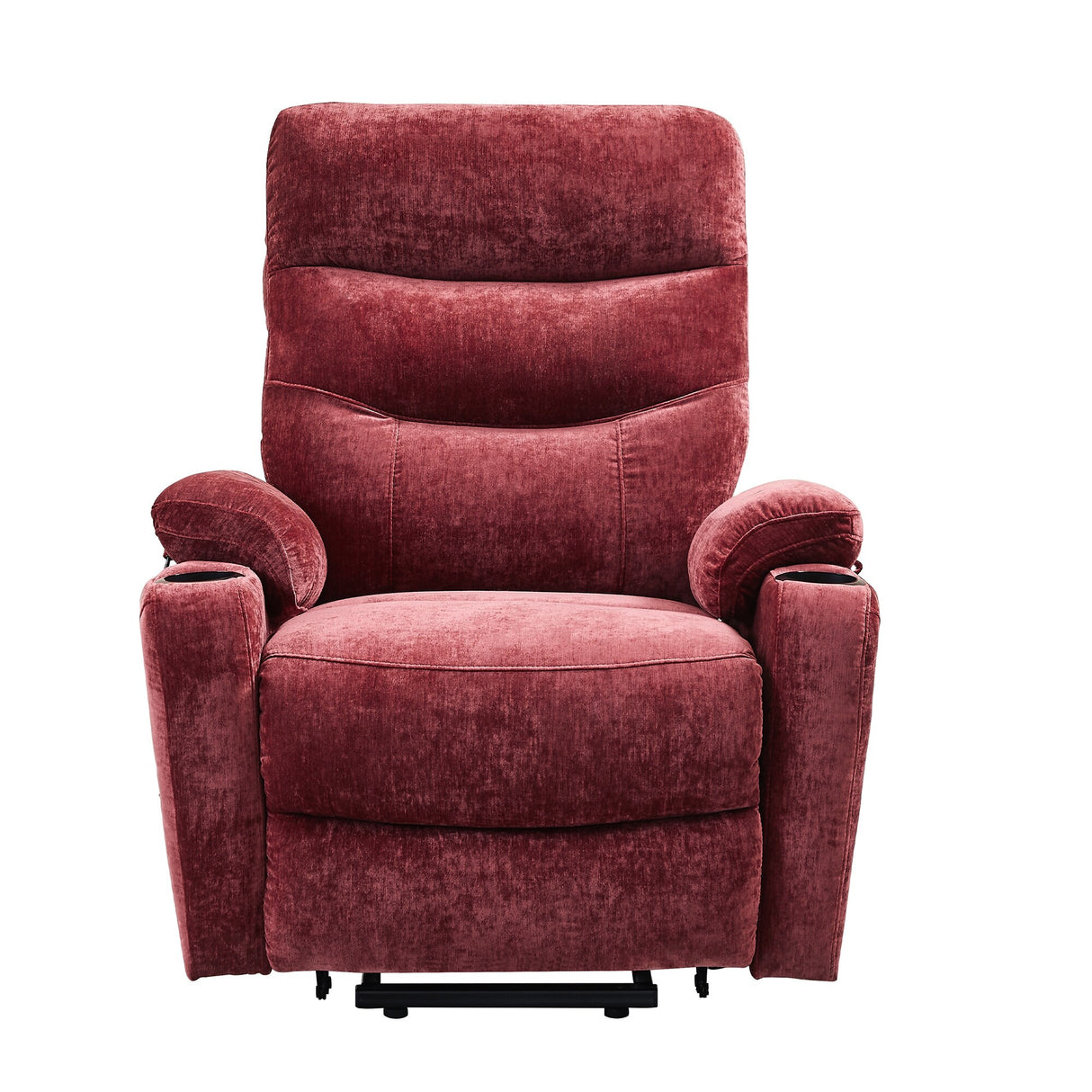 Liyasi Electric Power Lift Recliner Chair Sofa with Massage and Heat for Elderly, 3 Positions, 2 Side Pockets and Cup Holders, U