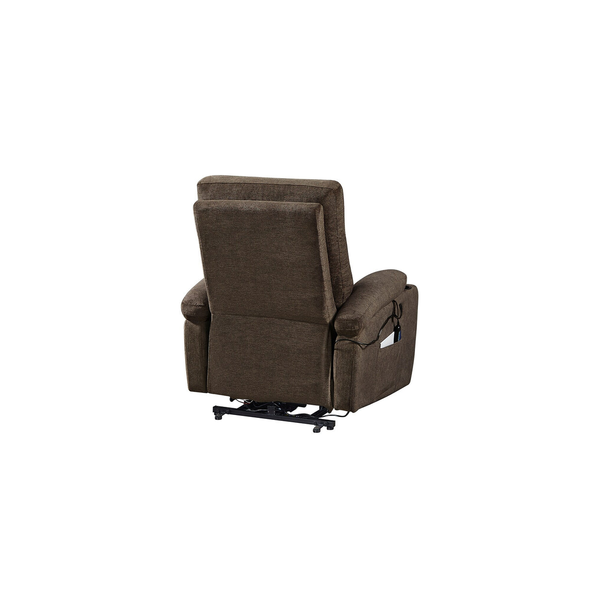 Liyasi Electric Power Lift Recliner Chair Sofa with Massage and Heat for Elderly, 3 Positions, 2 Side Pockets and Cup Holders, U