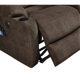 Liyasi Electric Power Lift Recliner Chair Sofa with Massage and Heat for Elderly, 3 Positions, 2 Side Pockets and Cup Holders, U