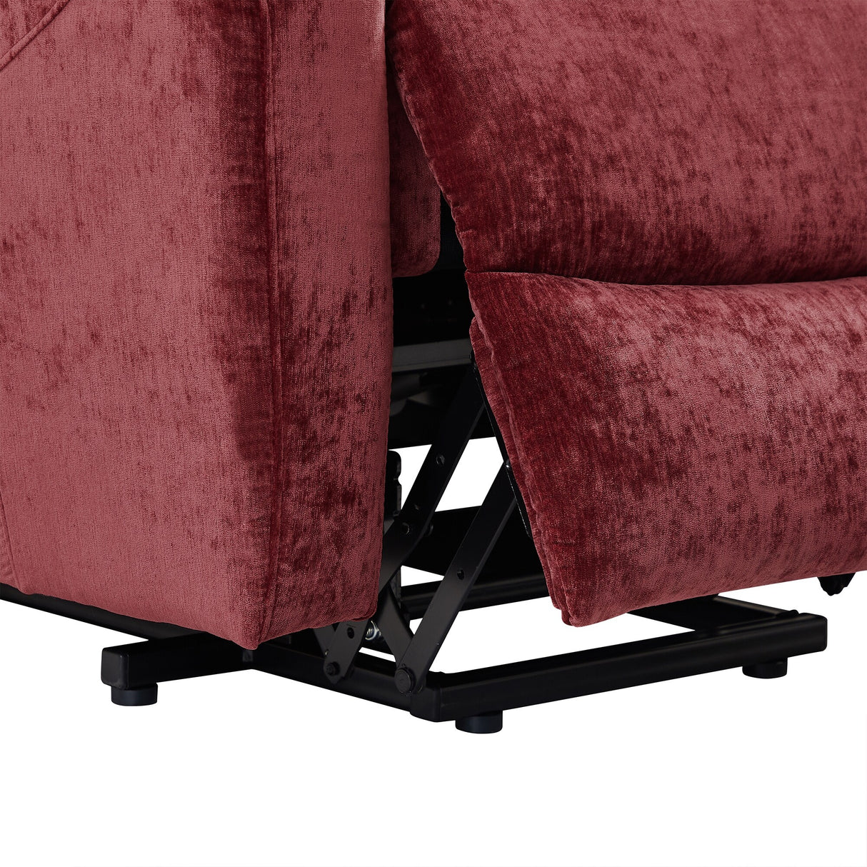 Liyasi Electric Power Lift Recliner Chair Sofa with Massage and Heat for Elderly, 3 Positions, 2 Side Pockets and Cup Holders, U