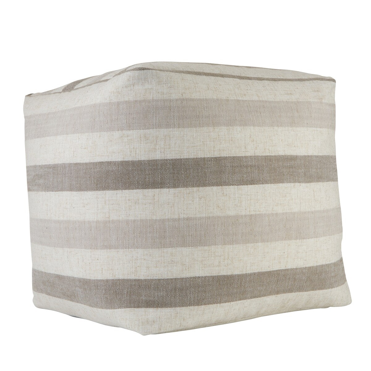 Liza Stripe Square Pouf Indoor Ottoman