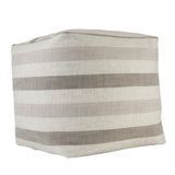 Liza Stripe Square Pouf Indoor Ottoman