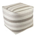 Liza Stripe Square Pouf Indoor Ottoman