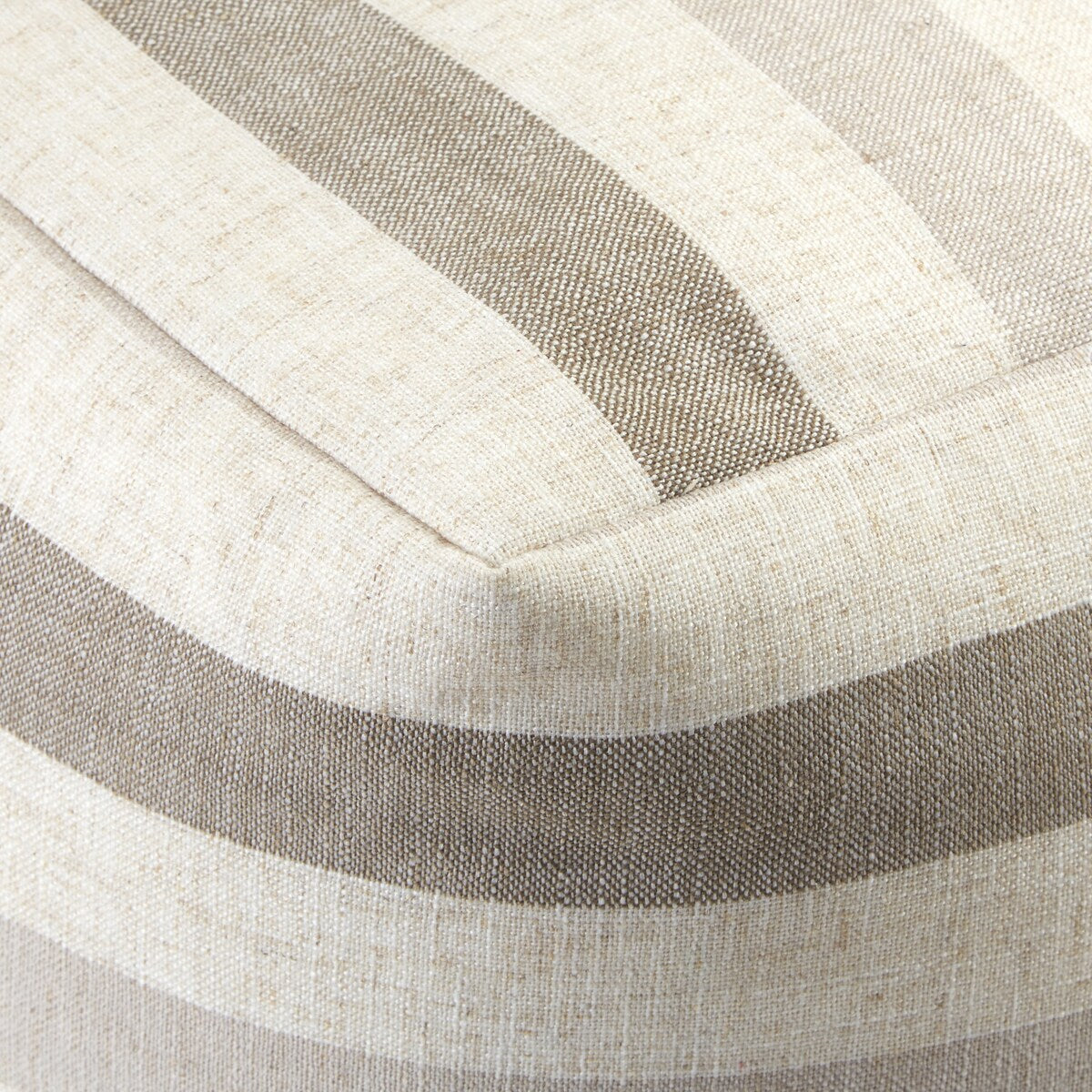 Liza Stripe Square Pouf Indoor Ottoman