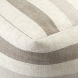 Liza Stripe Square Pouf Indoor Ottoman