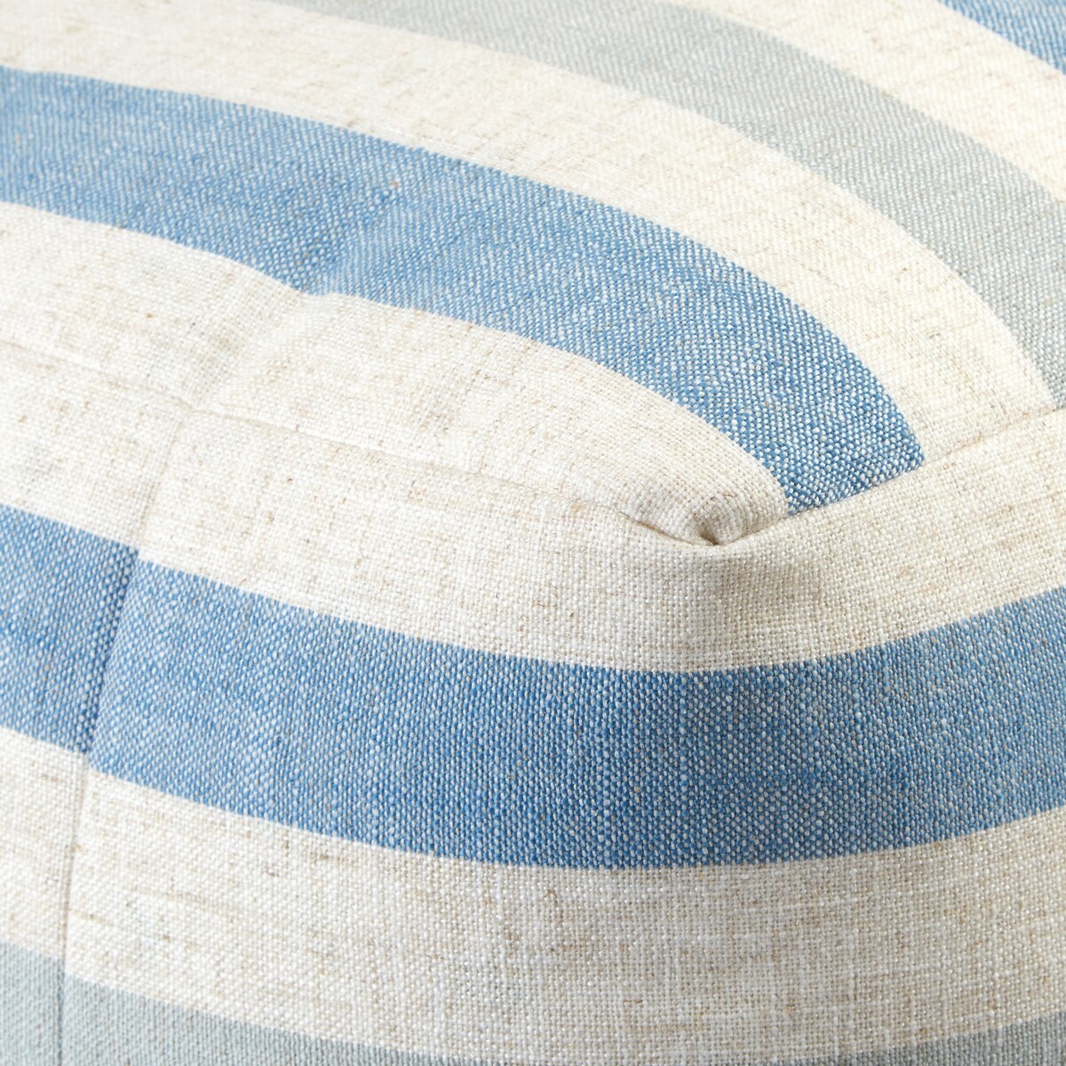Liza Stripe Square Pouf Indoor Ottoman