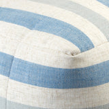 Liza Stripe Square Pouf Indoor Ottoman