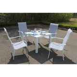 Lizy 5 Pc Oceanside Blue Dining Set