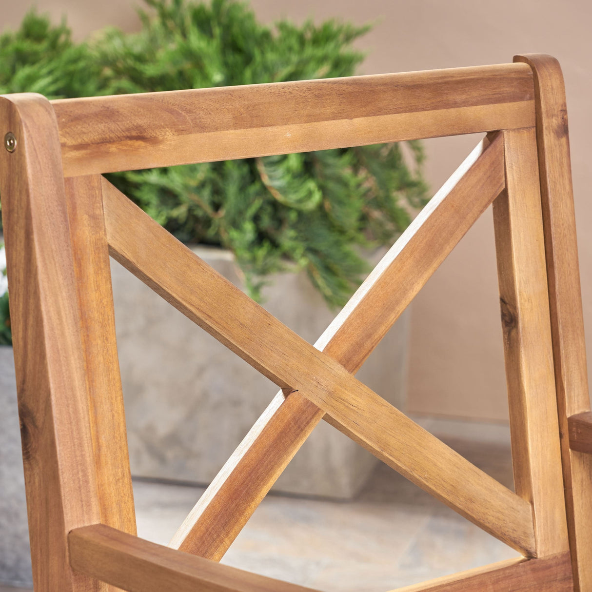 Llano Outdoor 7 Piece Acacia Wood Dining Set by Christopher Knight Home