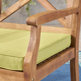 Llano Outdoor 7 Piece Acacia Wood Dining Set by Christopher Knight Home