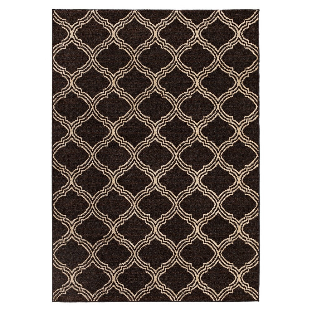 Loft Arrie Quatrefoil Brown Rug (7'10 x 10') - 7'10" x 10'