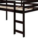 Loft Bed with Slide, Multifunctional Design, Twin(Espresso)