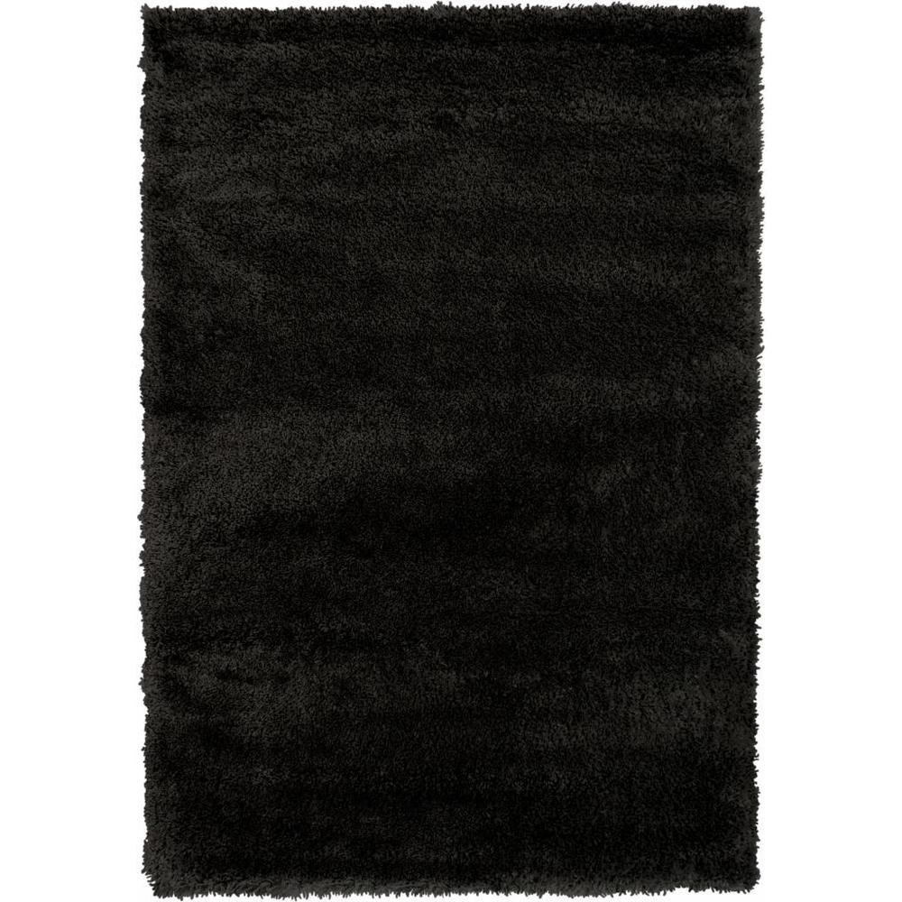 Loft Collection Black Indoor Olefin Area Rug (5'3 x 7'6)
