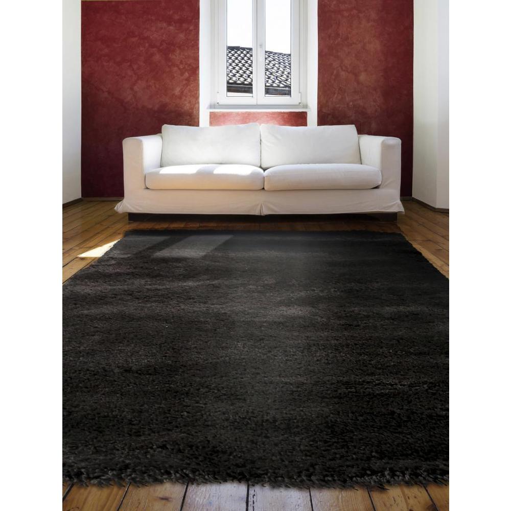 Loft Collection Black Indoor Olefin Area Rug (5'3 x 7'6)