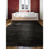 Loft Collection Black Indoor Olefin Area Rug (5'3 x 7'6)
