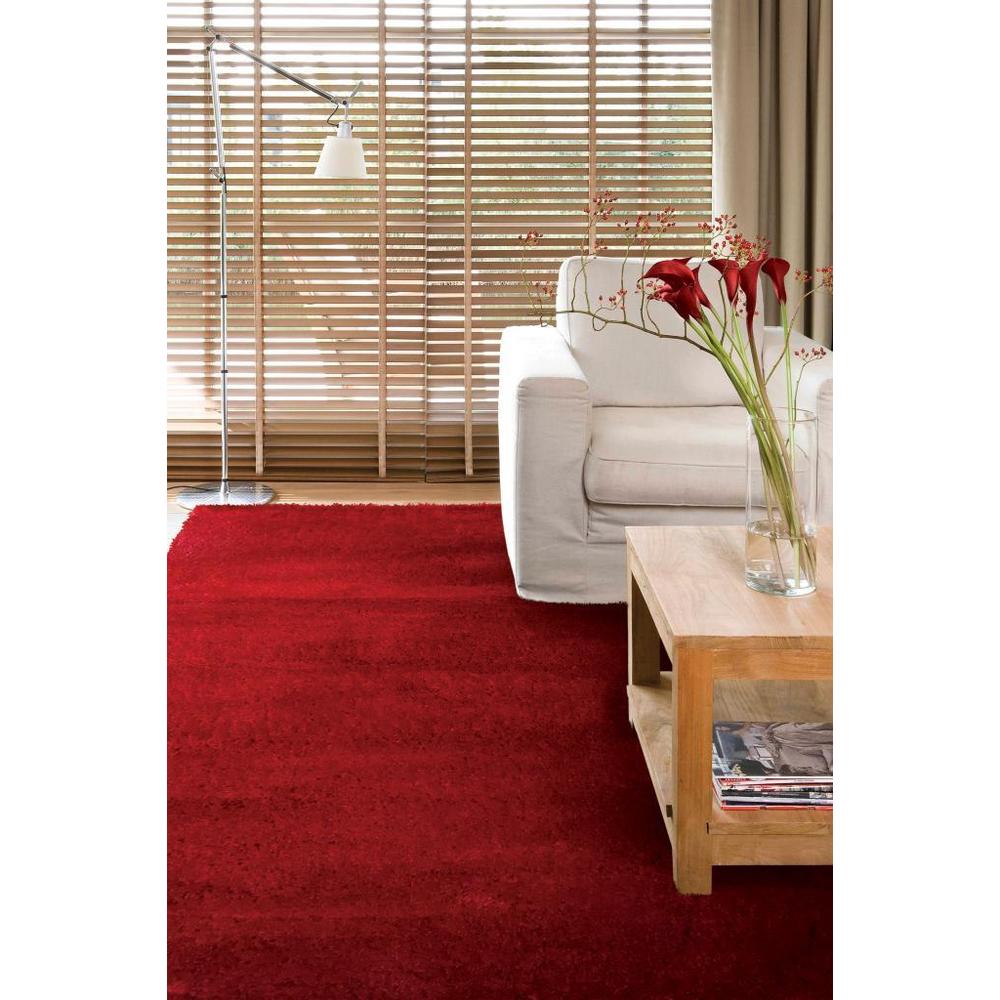 Loft Collection Red Indoor Olefin Area Rug (5'3 x 7'6)