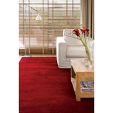 Loft Collection Red Indoor Olefin Area Rug (5'3 x 7'6)