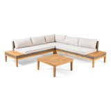 Loft Outdoor 5-pc. Cushioned Sectional Set by Christopher Knight Home