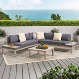Loft Outdoor 5-pc. Cushioned Sectional Set by Christopher Knight Home
