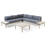 Loft Outdoor 5-pc. Cushioned Sectional Set by Christopher Knight Home