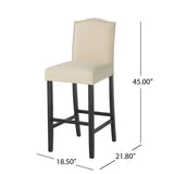 Logan 30-inch Fabric Backed Barstool by Christopher Knight Home (Set of 2) - 18.63" D x 22.00" W x 45.00" H