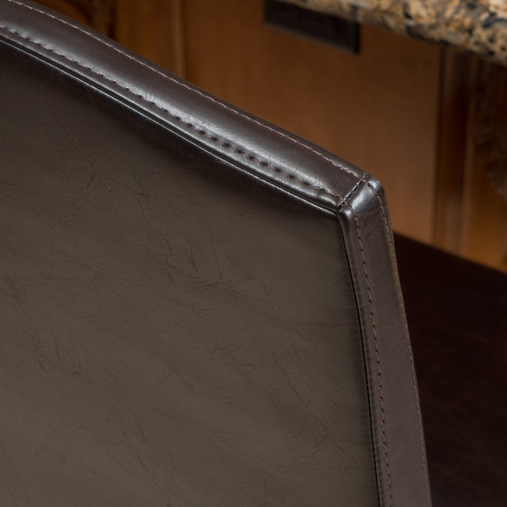 Logan 27-inch Bonded Leather Backed Counter Stool (Set of 2) by Christopher Knight Home
