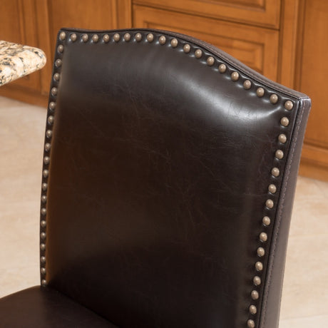 Logan 27-inch Bonded Leather Backed Counter Stool (Set of 2) by Christopher Knight Home