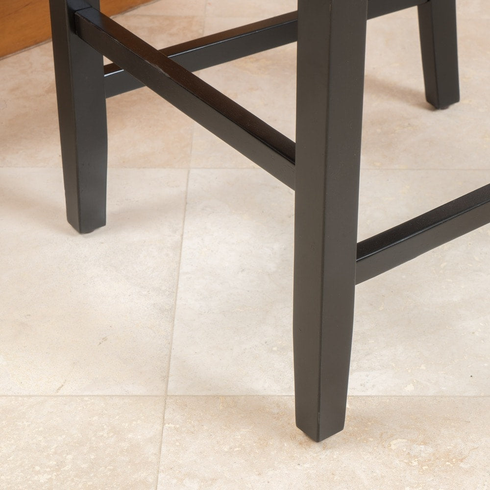 Logan 27-inch Bonded Leather Backed Counter Stool (Set of 2) by Christopher Knight Home