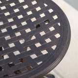 Lola Outdoor 3-piece Round Aluminum Chat Set by Christopher Knight Home