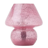 Lola River of Goods Pink Glass Mushroom 8.75-Inch Accent Lamp - 7.5" x 7.5" x 8.75"