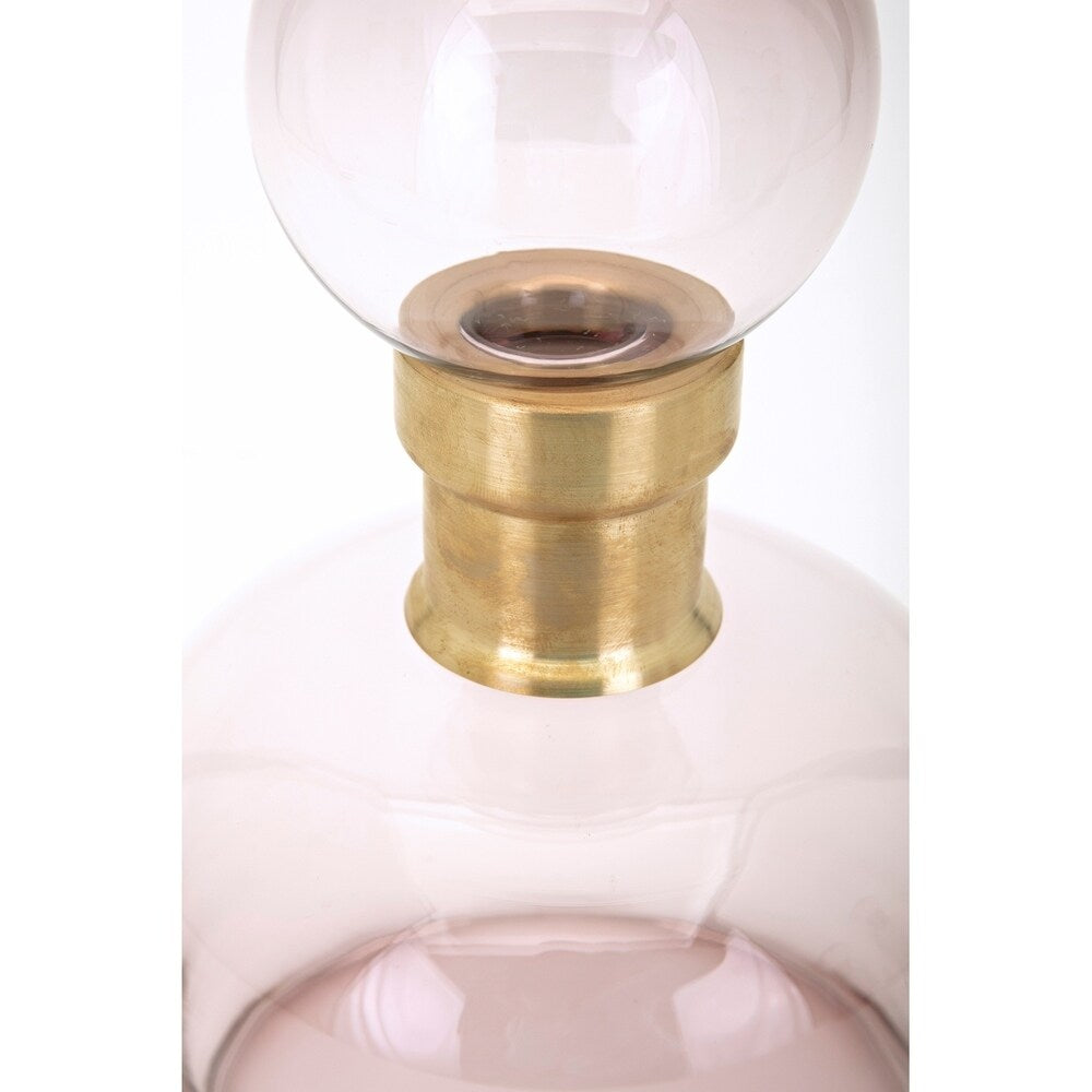 Loletta Pink Medium Glass Bottle with Stopper